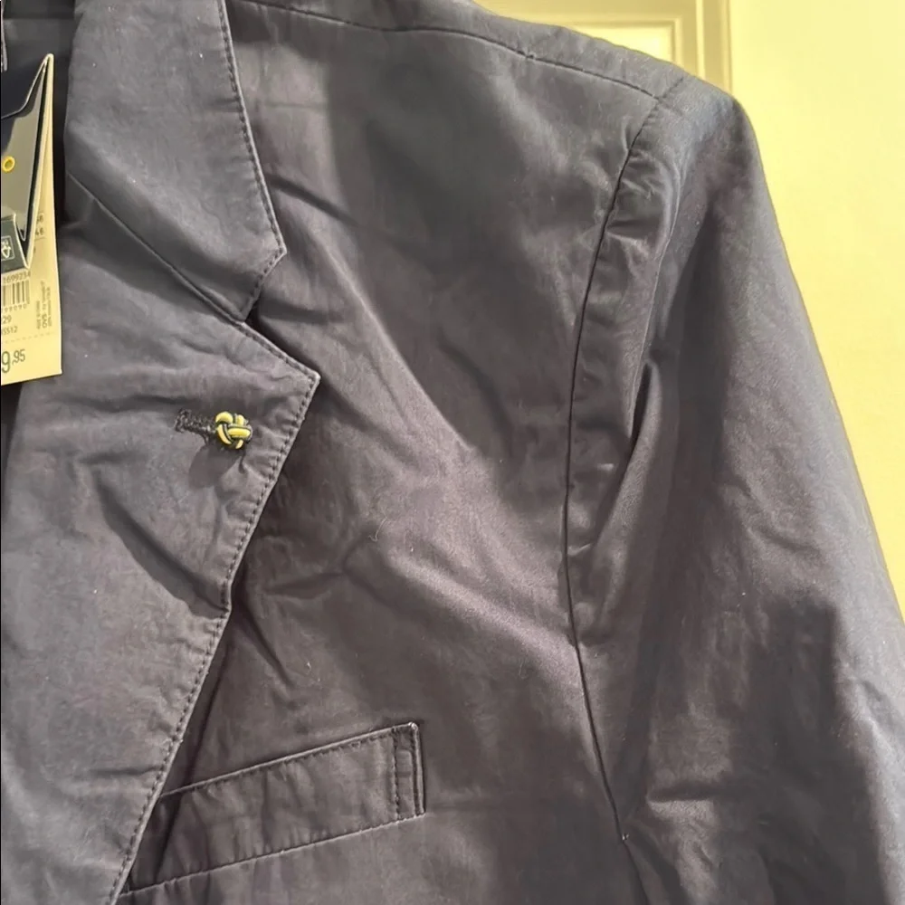 NWT Piombo Italian Navy Blazer Coat Jacket sz 46